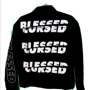 Forever21 Denim Black Jacket Size Small